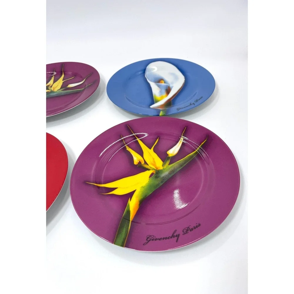 Givenchy Callas Lily Design Plates; Flower Plates Home  Decor; Wall Decor (Y.2x)